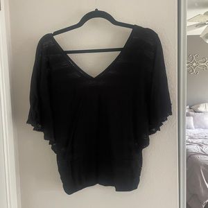 Flowy black sheer dress shirt - no tags, fits like a S